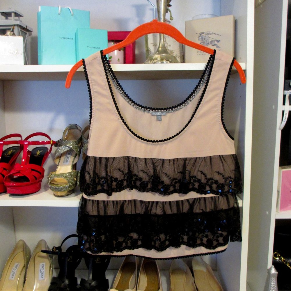 Blush Pink and Lace Top